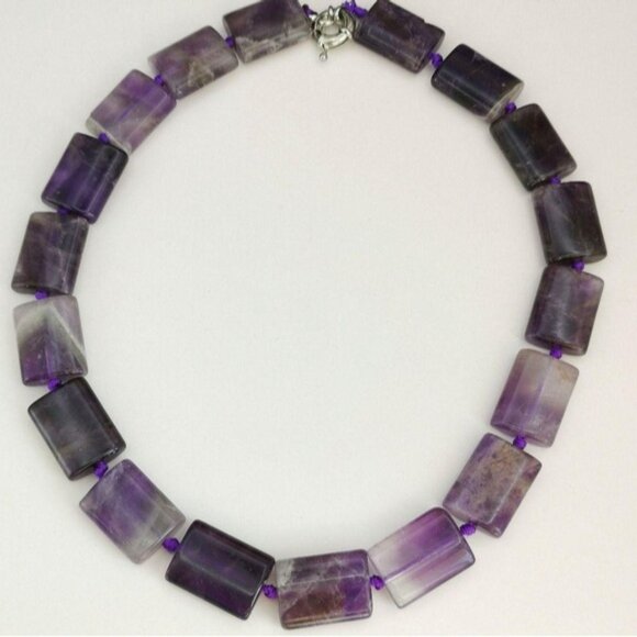 Raw amethyst Geometric necklace 19 Inches 🆕 - Picture 6 of 8